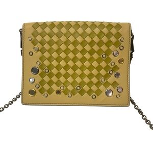 Bottega Veneta Green Intrecciato Mirror Embellished Disco whimsygoth crossbody